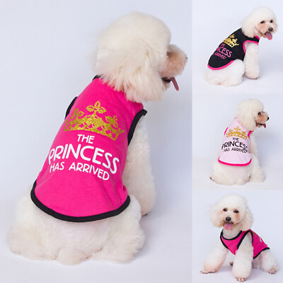 #ad Pet Dog Clothes T Shirt Small Cat Girl Boy Puppy Vest Apparel XS S M L XL $2.16