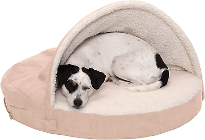 #ad Furhaven 26quot; round Orthopedic Dog Bed Sherpa amp; Suede Snuggery W Removable Washa $49.64