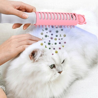 #ad Dog Cat Sterilization UV100C Massage Brush For Pet Grooming amp; Soothing Pink NEW $15.95