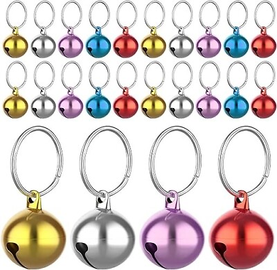 #ad Pet Bells for Dog Cat Collar Pet Pendant Accessories Stainless Steel 24 Sets o $9.80