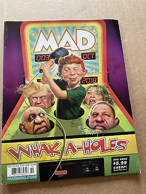 #ad #ad MAD MAGAZINE #003 OCTOBER 2018 WHAK A HOLES VG Shipping included $10.90
