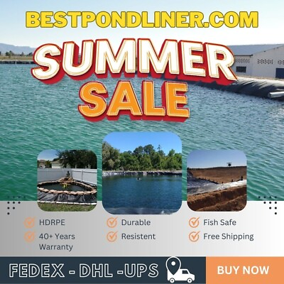 #ad Pond Liner 15x35 strong Free Shipping HDRPE Durable resistant Spring Sale $363.99