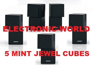 #ad 5 MINT Bose Jewel Premium Double Cube Black Speakers Theater Surround $364.99
