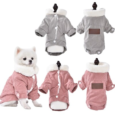 #ad Pet Dog Warm Fleece Coat Jacket Jumper Winter Clothes Puppy Vest Clothing Outfit $12.08