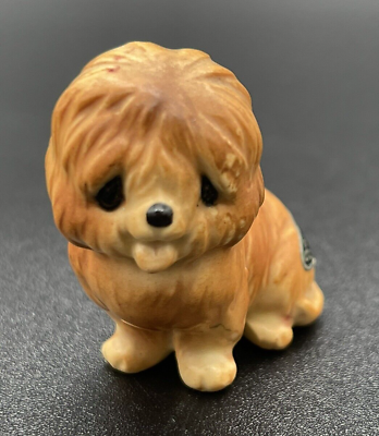 #ad VTG Josef Originals Mini Pekingese ? Puppy Dog Porcelain Figurine w. Sticker $22.00