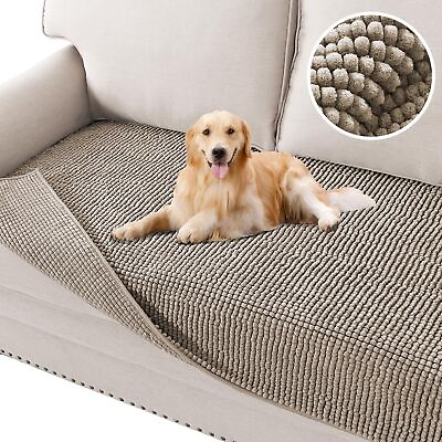 #ad Plush Chenille Dog Bed Cover Thick Soft Sofa Cover for 3 Cushion Couch Anti S $55.92