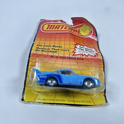 #ad Matchbox Superfast #55 Super Porsche Racer Blue Vintage 1980s Diecast Model Car $9.99
