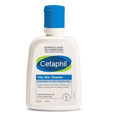 #ad Cetaphil Face Wash Oily Skin Cleanser Acne prone Skin Gentle Foaming Skin 125ml $27.49