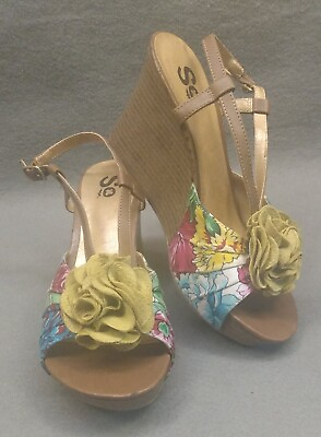 #ad SO Flower Platform Women#x27;s Shoes Size 6M $29.99