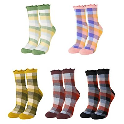 #ad Womens Ruffle Socks Cute Cotton Crew Socks Frilly Slouch Socks Casual Mesh Dr... $23.18