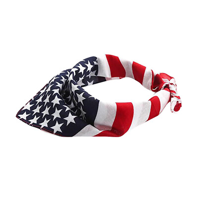 #ad Patriotic Dog Bandana Puppy American Flag Headbands Clothing Necklace $7.03