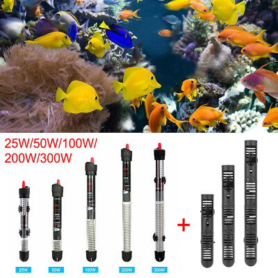 #ad Aquarium Heater 25 300W Thermostat Anti Explosion for Tropical Fish Tank 5 60gal $12.59