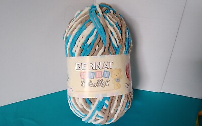 #ad Bernat Baby Blanket Yarn 10.5oz Skein Color “Little Royals” $8.90