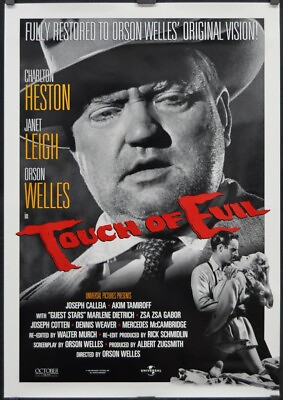 #ad Touch Of Evil R1998 ORIG 27X39 MINT MOVIE POSTER ORSON WELLES CHARLTON HESTON $75.00