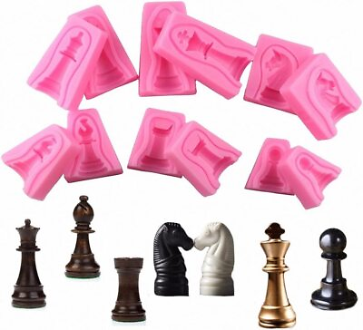 #ad 3D Chess Silicone Mold Fondant Cake Decorating Tools Chocolate Candy Resin Mould $14.99