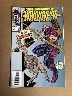 #ad HAWKEYE #4 FIRST PRINT MARVEL COMICS 1994 AVENGERS SHAFTED $2.99