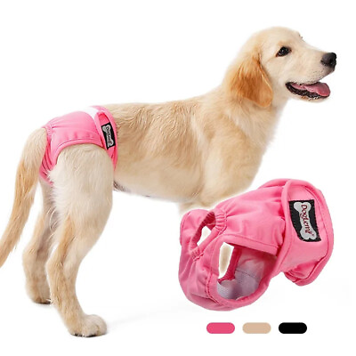 #ad Reusable Washable Dog Diapers Female Male Nappy Sanitary Panties Soft Dog Wraps $10.99