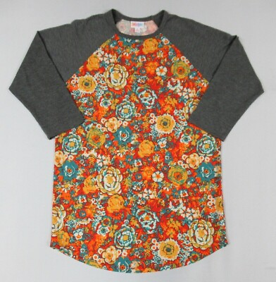 #ad NWOT LULAROE IRMA MULTI COLOR SOFT SMALL FLORAL GRAY WOMEN#x27;S T SHIRT C486 $1.99