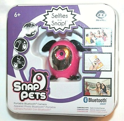 #ad WowWee Selfies in a Snap Snap Pets Portable Bluetooth Camera Pink Black $14.98
