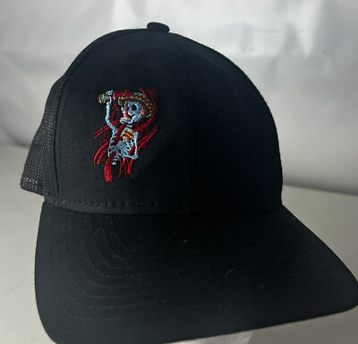 #ad Speedy#x27;s Sauce Company Ball Cap Hat Adjustable Hot Sauce Skeleton Logo Mesh $11.98