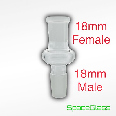 #ad 18mm Male to 18mm Female Glass Adapter Filter Bong Bowl Pipe Replacement Stem US $10.99