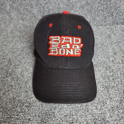 #ad Bad 2 Da Bone Hat Black Mens Strap Back Skull $8.99