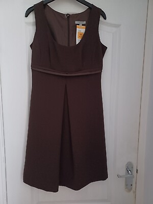 #ad MARKS AND SPENCER Brown Casual Dress Size 10 BNWT GBP 11.99