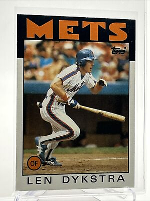 #ad 1986 Topps Len Dykstra Rookie Baseball Card #53 NM Mint FREE SHIPPING $1.45