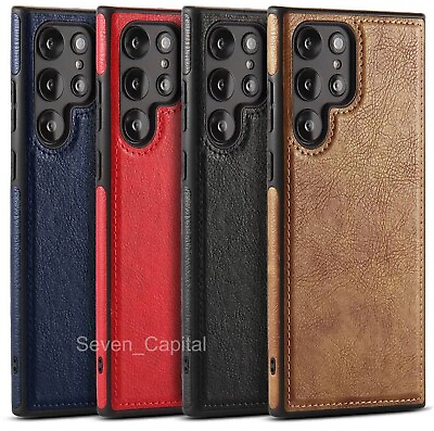 Shockproof Luxury Slim Leather Case For Samsung Galaxy S23 S22 Plus Ultra Cover $9.49