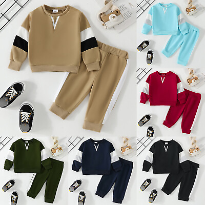 #ad Toddler Kids Baby Boys Girls Long Sleeve Tops And Pants Child Kids 2PCS Fall $19.21