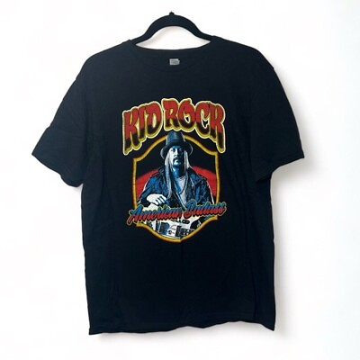 #ad KID ROCK American Badass Shirt L 2022 Bad Reputation Tour Band Concert T Shirt $19.98