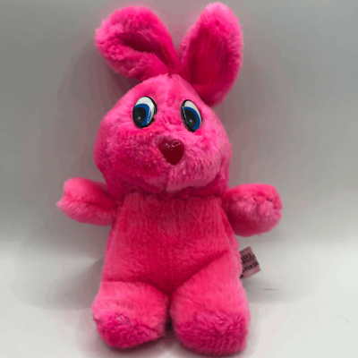 #ad Top Toys Vintage 9quot; Firm Plush Pink Bunny Rabbit Retro Stuffed Animal Toy $13.49