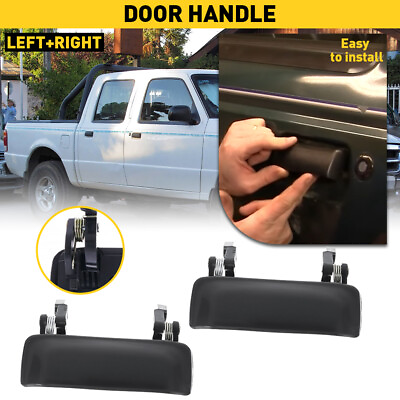 #ad Door Handle Driver Front or Passenger Side Smooth Black RH LH For Ford Ranger $11.99