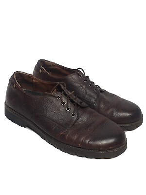 #ad Columbia Oxford Leather Lace up Brown Shoes Men 8.5 $15.57