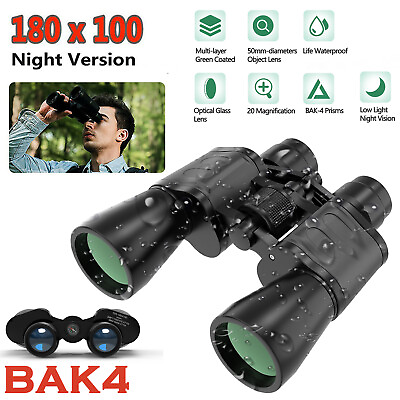 #ad Military Zoom 180x100 Powerful Binoculars Day Low Night Optics Hunting Outdoor $30.99