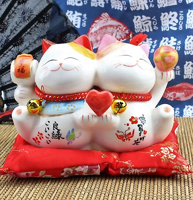 #ad Feng Shui Maneki Neko Lucky Cat Coin Bank for Wealth PIGGY BANK $21.95