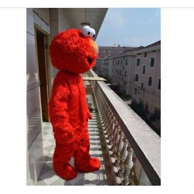 #ad New Elmo Red Monster Mascot Costume Plush Cartoon Costume $98.10