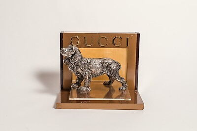 #ad A Vintage Silvered Gucci Dog Store Display 20th Century hallmarked underneath $2750.00