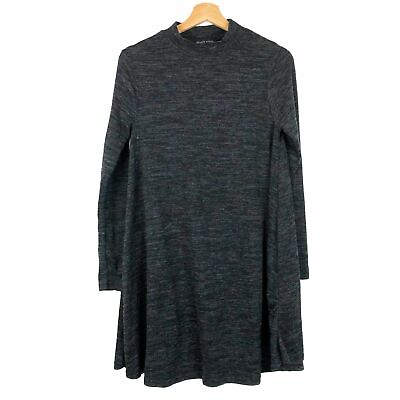 #ad Brave Soul London NWOT Black Space Dye Oversized Tunic Sweater Shirt Dress S $25.00