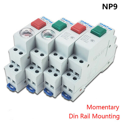 #ad Momentary Push Button Switch Din Rail Mounting Normally Open Closed ON OFF NP9 $6.49