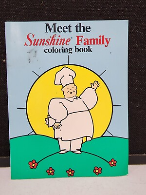 #ad VINTAGE 1990 MEET THE SUNSHINE FAMILY COLORING BOOK BISCUIT BAKERY $13.50
