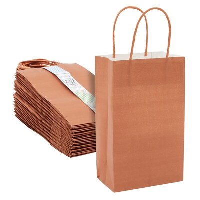 #ad 25 Pack Small Gift Bags with Handles for Presents Paper Bag 9 x 5.5 x 3 In $17.89