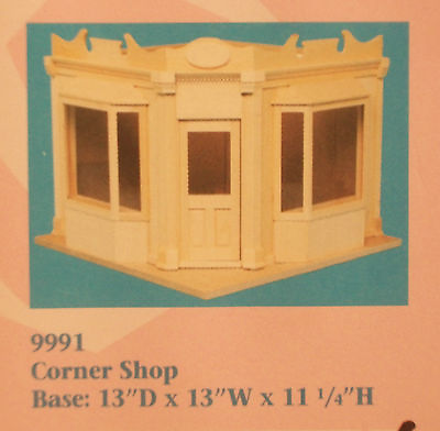 #ad Corner Shop Kit Houseworks 9991 unfinished wood 1 12 scale dollhouse FREE SHIP $125.00