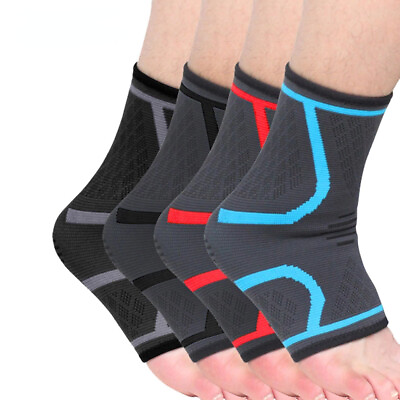#ad 1PCS Sports Ankle Compression Pad Nylon Elastic Support Foot Straps Protector $12.20