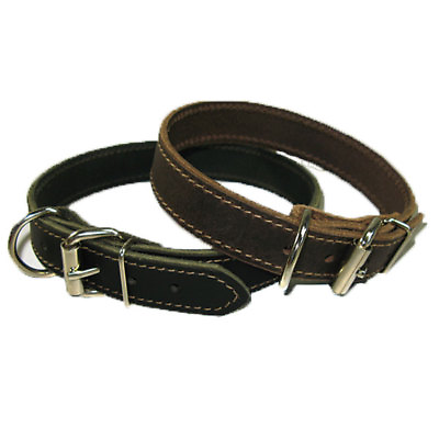 #ad 1quot; Handmade Solid Buffalo Leather Dog Collar with Stitched Edges $12.99