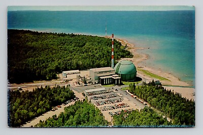 #ad Postcard Big Rock Point Nuclear Plant Charlevoix Michigan Vintage Chrome K10 $3.99
