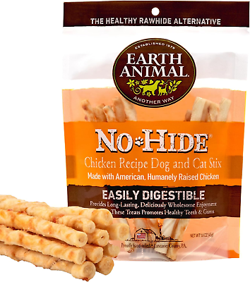 #ad No Hide Stix Chicken Flavored Natural Rawhide Free Dog amp; cat Chews Long Lasting $16.22