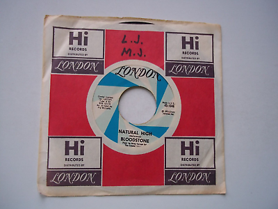 #ad BLOODSTONE Natural High Peter#x27;s Jones 45 RPM Record 7quot; Single 1972 LONDON $7.19