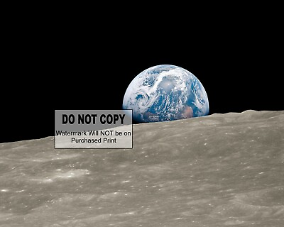 #ad 1ST quot;EARTHRISEquot; PHOTOGRAPH TAKEN BY HUMAN ON APOLLO 8 8X10 NASA PHOTO #2002 $7.50