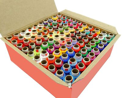 #ad 100 Pcs Set Assorted Color Polyester Thread Spool Spun Sewing Supplies Quilting $29.47